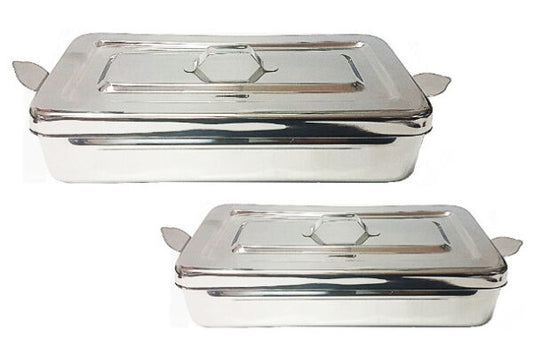 Instrument Disinfecting Tray with Cover-Two Sizes